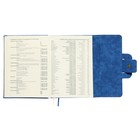 Ежедневник недатированный A5, 160 листов, deVENTE.Jesse, твёрдая обложка из искусственной замши с поролоном, ляссе, кремовый блок 70 г/м2, синий - фото 23312226