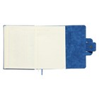 Ежедневник недатированный A5, 160 листов, deVENTE.Jesse, твёрдая обложка из искусственной замши с поролоном, ляссе, кремовый блок 70 г/м2, синий - фото 23312229