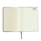 Еженедельник датированный 2024 года, A4, 64 листа, deVENTE.Emblem, твёрдая обложка из искусственной кожи с поролоном, ляссе, кремовый блок 70 г/м2, коричневый - фото 23473201