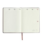 Еженедельник датированный 2024 года, A4, 64 листа, deVENTE.Emblem, твёрдая обложка из искусственной кожи с поролоном, ляссе, кремовый блок 70 г/м2, коричневый - фото 23473205