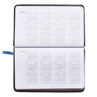 Планинг карманный датированный 2024 года, 155 х 95 мм, 64 листа, deVENTE.Bravo, твёрдая обложка из искусственной кожи, белый блок 70 г/м2, синий - фото 24366024