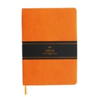 Ежедневник датированный 2024 A5 176 листов, deVENTE.Nobile, мягкая обложка из искусственной кожи, ляссе, кремовый блок 70 г/м2, оранжевый - фото 24320291