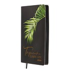 Ежедневник датированный 2024 A5 176 листов, deVENTE.Tropicana, мягкая обложка из искусственной кожи, тиснение фольгой, ляссе, белый блок 70 г/м2, чёрный - фото 23108383