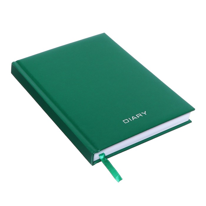 Ежедневник недатированный A5, 160 листов, Attomex. Orion, твёрдая обложка из бумвинила с поролоном, ляссе, блок 70 г/м2, зелёный - Фото 1