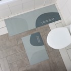 Коврики для дома SAVANNA «Грэй», 2 шт., 40×120 см, 40×60 см, серый - Фото 2