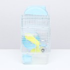 Клетка для грызунов «Пижон», 23×17×33 см, пластик, металл, прозрачная, голубое наполнение - Фото 2