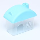 Клетка для грызунов «Пижон», 23×17×33 см, пластик, металл, прозрачная, голубое наполнение - Фото 6