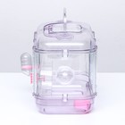 Клетка для грызунов, 32×21×25 см, с наполнением, пластик, металл, розовая - Фото 2