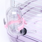 Клетка для грызунов, 32×21×25 см, с наполнением, пластик, металл, розовая - Фото 7