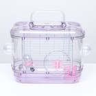 Клетка для грызунов, 32×21×25 см, с наполнением, пластик, металл, розовая - Фото 10