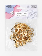 Цепочка для сумки, с карабинами, алюминиевая, 13.5×20.5 мм, 60 см, цвет золотой - Фото 4