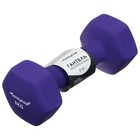 Гантель неопреновая ONLYTOP, 3 кг, цвет фиолетовый - фото 320479208