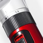 Машинка для стрижки с керамическим лезвием, регулировка ножа, USB-зарядка красная - Фото 8