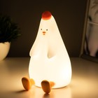 Ночник антистресс "Курочка" LED USB АКБ белый 9х14,3х17 см RISALUX - фото 23108586