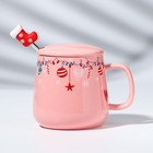 Новый год! Кружка новогодняя керамическая с ложкой «Тепла и уюта!», 350 мл, цвет розовый - Фото 11