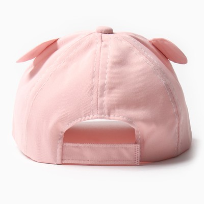 Кепка детская MINAKU с ушками, размер 44-46, розовая
