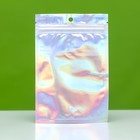 Пакет Zip-lock ПЭТ, иридисцентный, со сплошным окном, плоский, еврослот 10×15 см - Фото 3