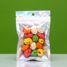 Пакет Zip-lock ПЭТ, иридисцентный, со сплошным окном, плоский, еврослот 8×12 см - Фото 1