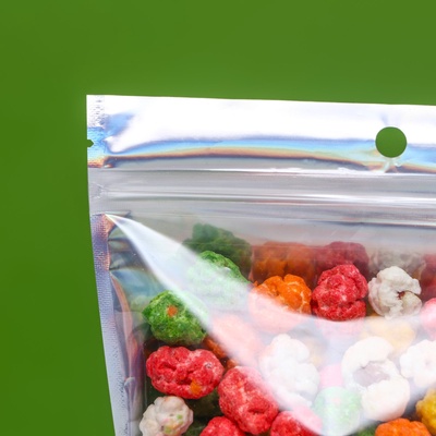 Пакет Zip-lock ПЭТ, иридисцентный, со сплошным окном, плоский, еврослот 15×22 см