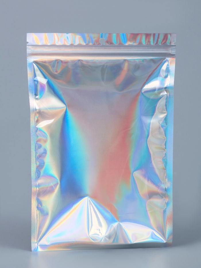 Пакет Zip-lock ПЭТ, иридисцентный, со сплошным окном, плоский, еврослот 15×22 см - Фото 1