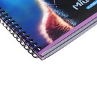 Тетрадь 80л в клетку, на гребне MESHU "Miumiu", двойная обложка, матовая ламинация, тиснение фольгой - фото 23184974