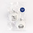 Ёлочные шары под раскраску «Человек паук», 2 шт, d=5.5 см, набор для творчества - Фото 4