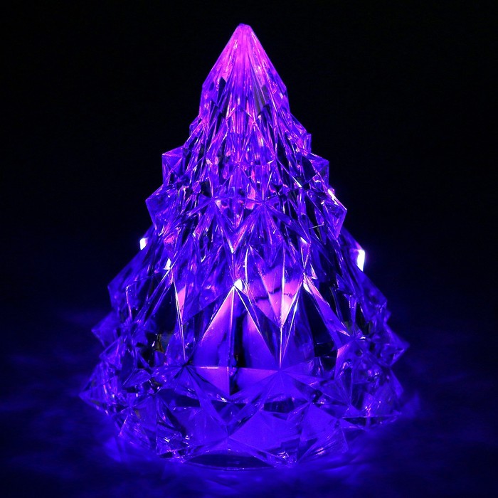 Свеча светодиодная "Пирамида" большая, переливается разными цветами