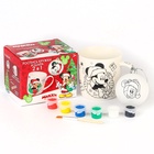 Кружка под раскраску с ёлочным шаром на новый год «Микки Маус и его друзья», 300 мл, набор для творчества - Фото 2