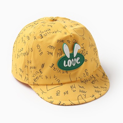 Кепка детская MINAKU Love, размер 48, жёлтая