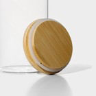 Банка стеклянная для сыпучих продуктов с бамбуковой крышкой BellaTenero «Эко», 900 мл, 8,5×20,5 см - Фото 3