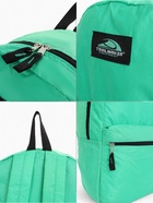 Рюкзак школьный на молнии, с карманом, однотонный, размер 30×12×40 см, бирюзовый - Фото 4