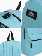 Рюкзак школьный на молнии, с карманом, однотонный, размер 30×12×40 см, голубой - Фото 4