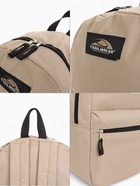 Рюкзак школьный на молнии, с карманом, однотонный, размер 30×12×40 см, бежевый - Фото 6