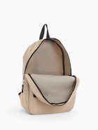 Рюкзак школьный на молнии, с карманом, однотонный, размер 30×12×40 см, бежевый - Фото 5