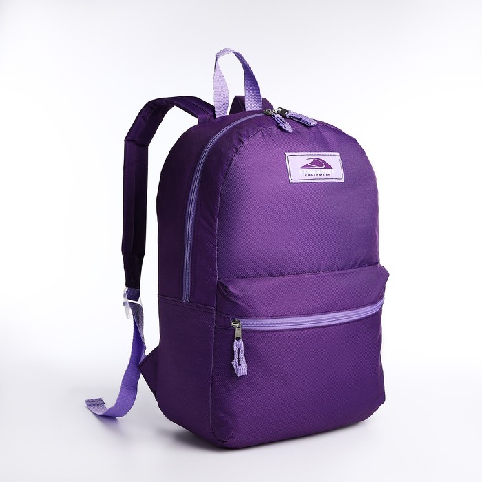 Рюкзак на молнии, наружный карман, цвет фиолетовый - Фото 1