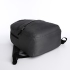 Рюкзак школьный на молнии, с карманом, серый - Фото 5