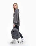 Рюкзак школьный на молнии, с карманом, серый - Фото 7