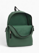 Рюкзак школьный на молнии, с карманом, однотонный, размер 30×12×40 см, хаки - Фото 5