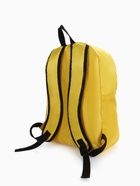 Рюкзак молодёжный на молнии, с карманом, однотонный, размер 29×12×39 см, жёлтый - Фото 7