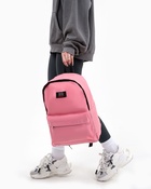 Рюкзак молодёжный на молнии, с карманом, однотонный, размер 29×12×39 см, нежно-розовый - Фото 6