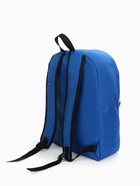 Рюкзак молодёжный на молнии, с карманом, однотонный, размер 29×12×39 см, синий - Фото 7