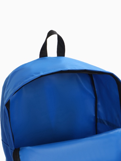 Рюкзак молодёжный на молнии, с карманом, однотонный, размер 29×12×39 см, синий