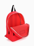 Рюкзак молодёжный на молнии, с карманом, однотонный, 29×12×39 см, красный - Фото 4