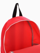 Рюкзак молодёжный на молнии, с карманом, однотонный, 29×12×39 см, красный - Фото 7