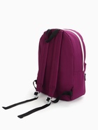 Рюкзак молодёжный на молнии, с карманом, однотонный, 29×12×39 см, фиолетовый - Фото 5