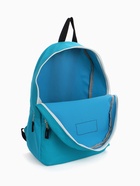 Рюкзак молодёжный на молнии, с карманом, однотонный, размер 29×12×39 см, голубой - Фото 4