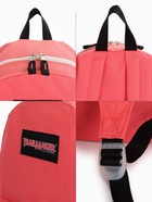 Рюкзак молодёжный на молнии, с карманом, однотонный, размер 29×12×39 см, розовый - Фото 5