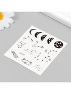 Переводные тату на тело чёрные «Звезды», 8×7.5 см - фото 42901696