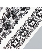 Переводные тату на тело чёрные «Ажурные ленты», 21×14.8 см - фото 43155120