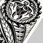 Татуировка на тело черная "Черепаха на рукаве" 48х17 см - фото 11014460